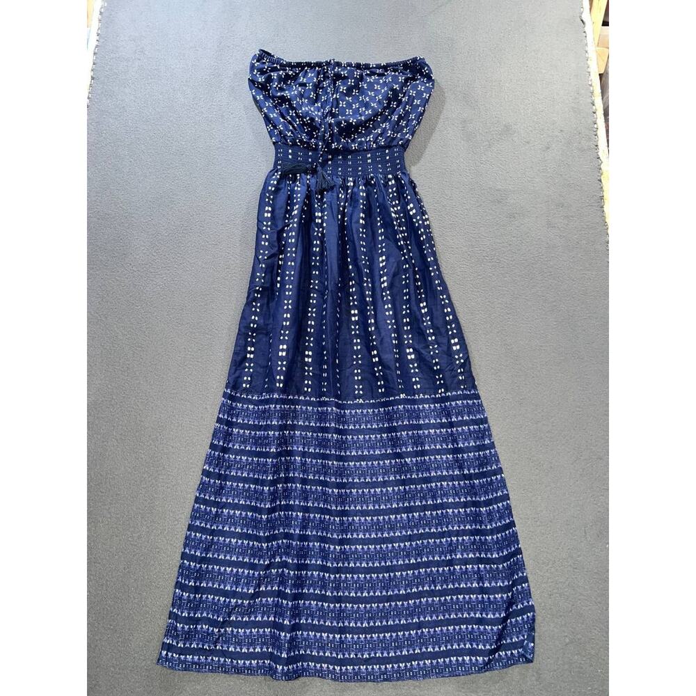 Athleta Printed Molokai cotton silk boho Y2K Maxi Dress Size Medium A010065 - Picture 2 of 13